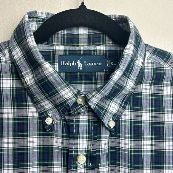 Ralph Lauren Other - RALPH LAUREN Men’s XL Shirt Blue Green Long Sleeve Cotton Plaid Button Down